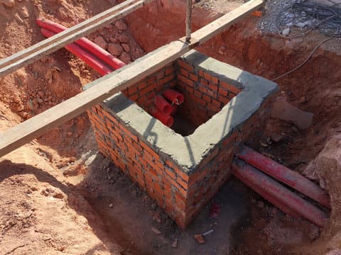 Concrete and brick manholes